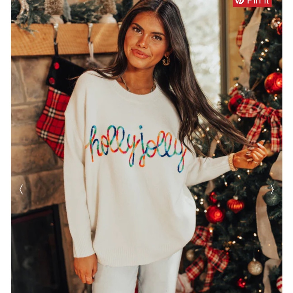 Christmas sweater (sold out) holly jolly design